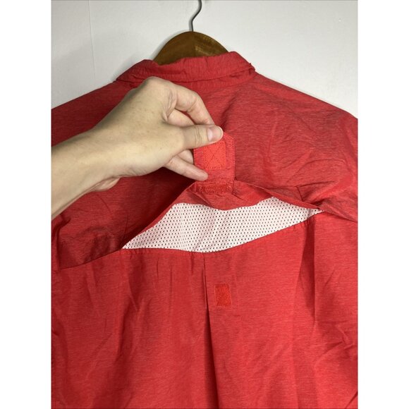Exofficio Red Long Sleeve Button Shirt Vented Women's Medium - Picture 7 of 9